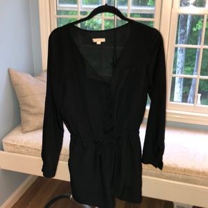 Black long sleeve romper